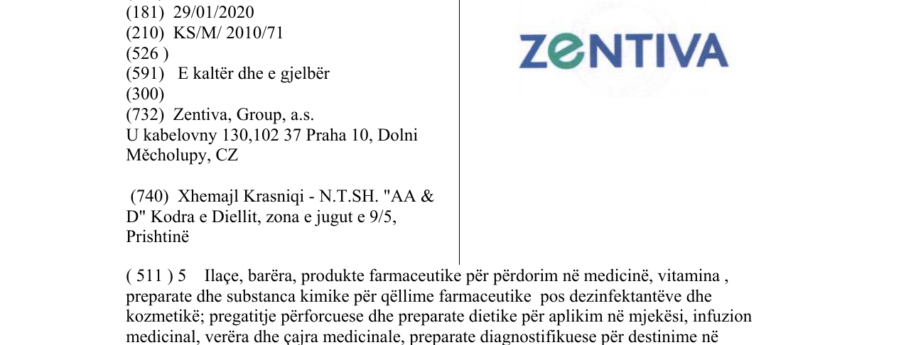 Zëri i markës ZeNTIVA në buletin