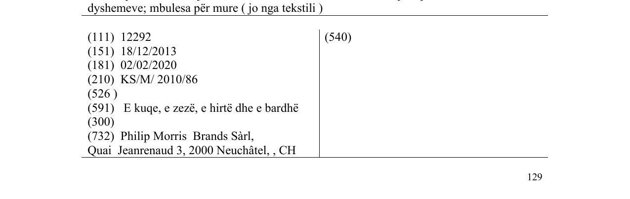 Zëri i markës Marlboro në buletin