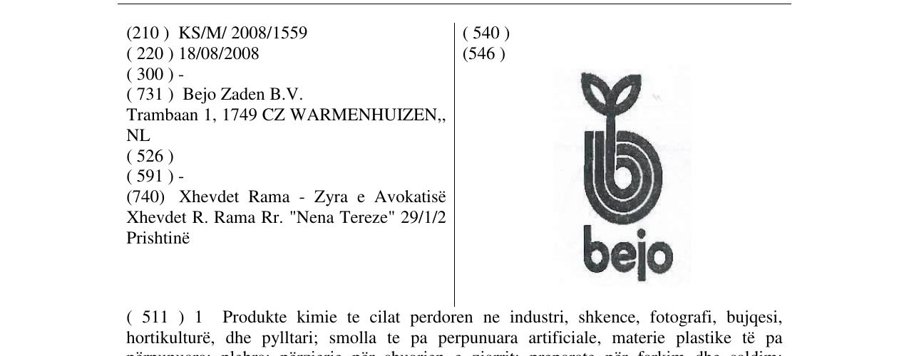 Zëri i markës BEJO në buletin