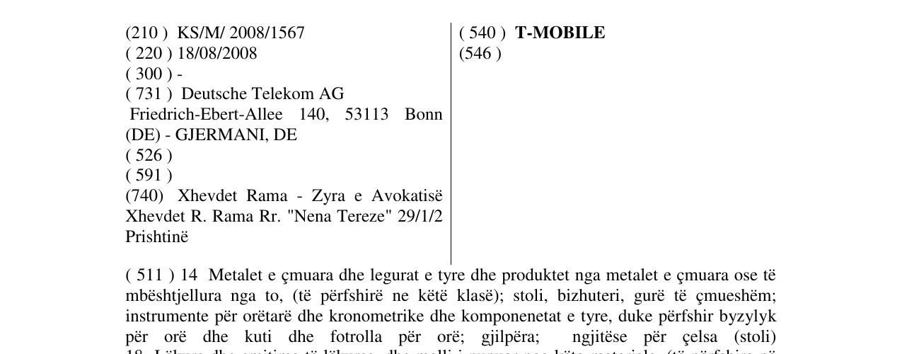 Zëri i markës T-MOBILE në buletin
