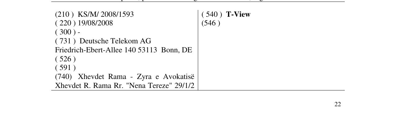 Zëri i markës T-View në buletin
