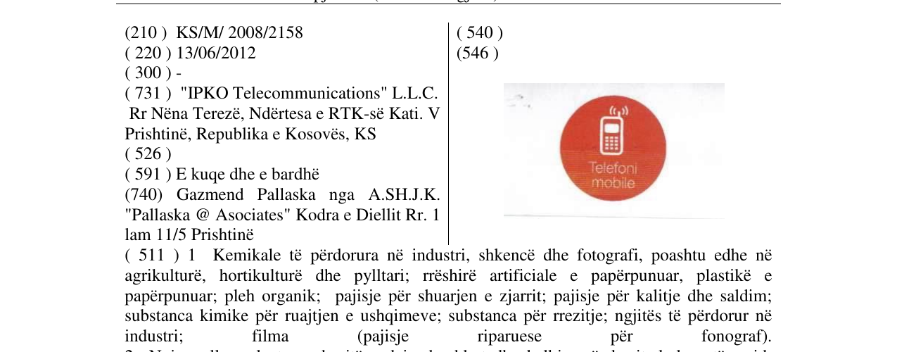 Zëri i markës Telefoni mobile në buletin