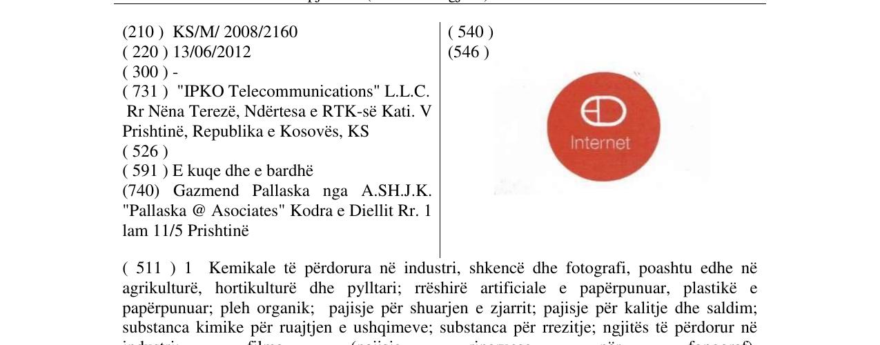Zëri i markës Internet në buletin