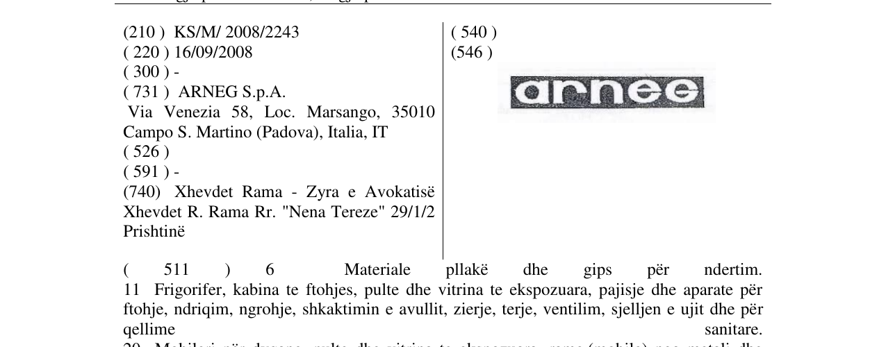 Zëri i markës arneG në buletin