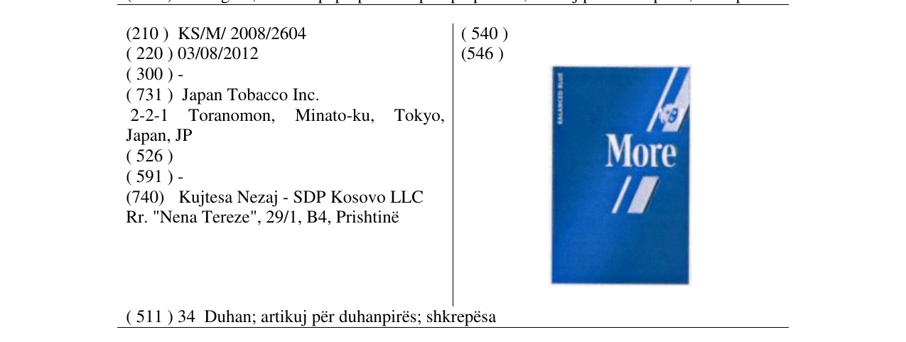 Zëri i markës More në buletin