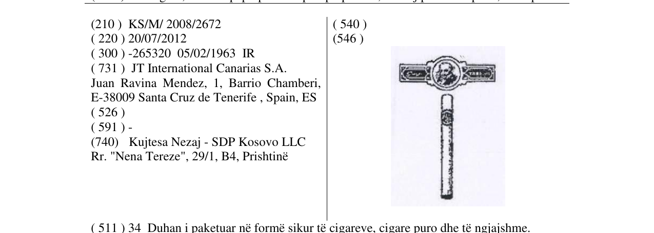 Zëri i markës Markë figurative në buletin