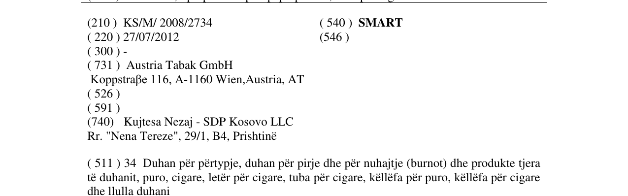 Zëri i markës SMART në buletin