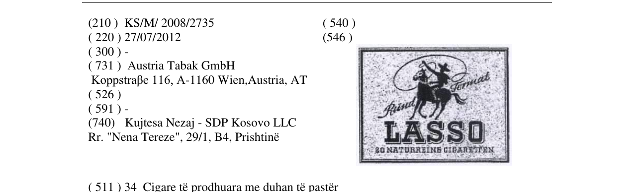 Zëri i markës LASSO në buletin