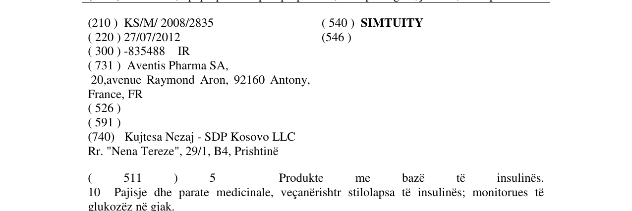 Zëri i markës SIMTUITY në buletin