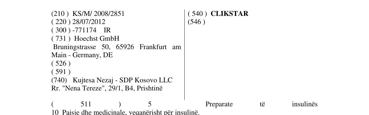 Zëri i markës CLIKSTAR në buletin