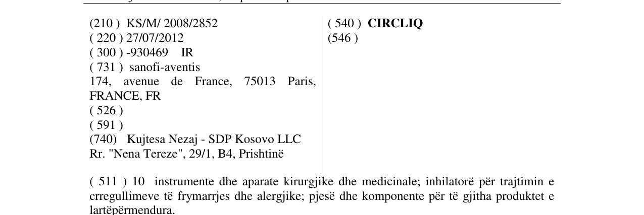 Zëri i markës CIRCLIQ në buletin