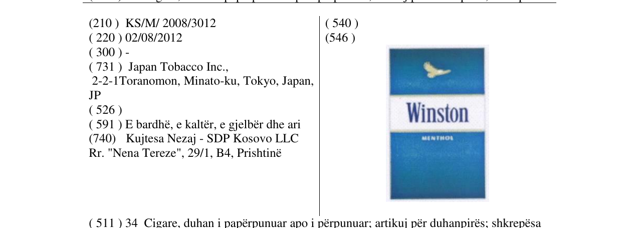 Zëri i markës Winston në buletin