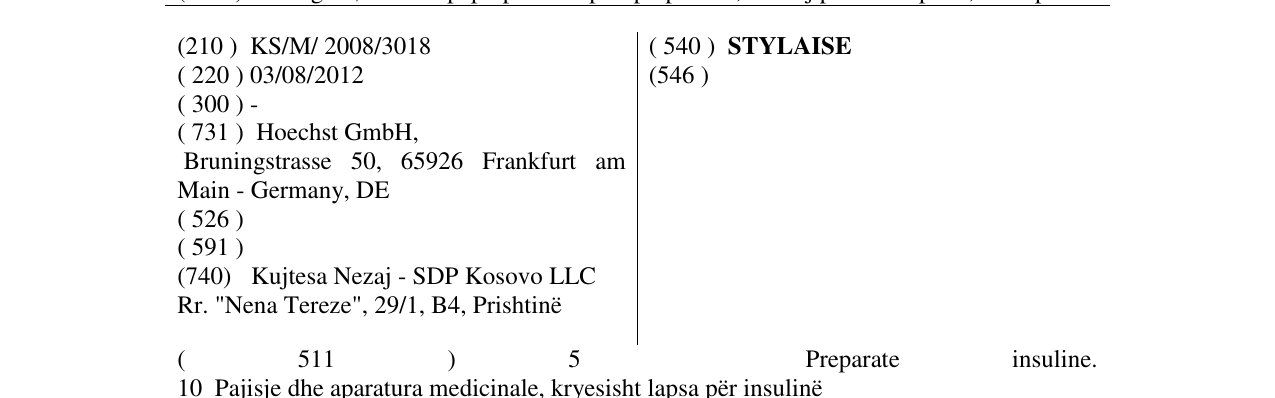 Zëri i markës STYLAISE në buletin