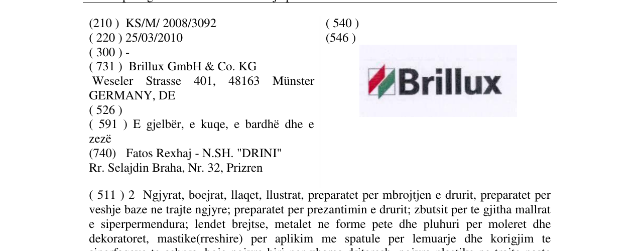 Zëri i markës Markë figurative në buletin