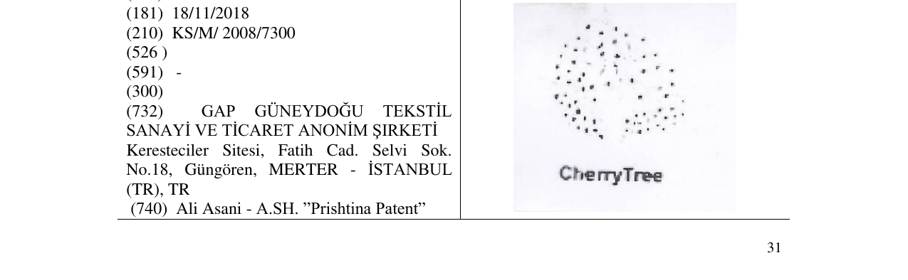 Zëri i markës Markë figurative në buletin