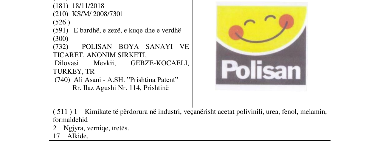 Zëri i markës Polisan në buletin