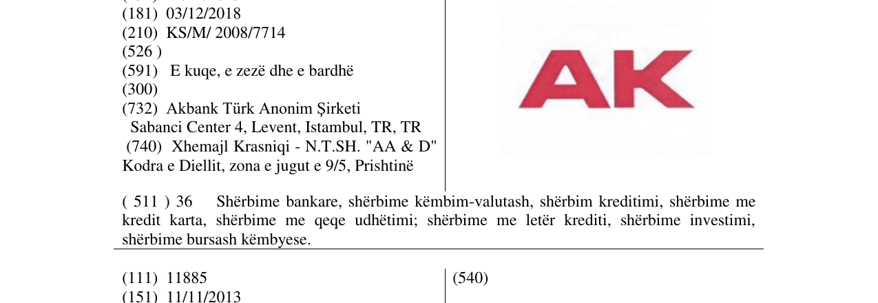 Zëri i markës AK në buletin