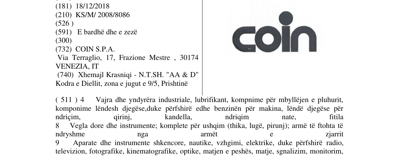 Zëri i markës Markë figurative në buletin