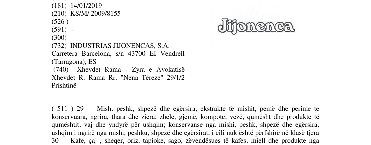 Zëri i markës Markë figurative në buletin