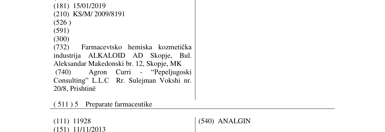 Zëri i markës BRONLES në buletin