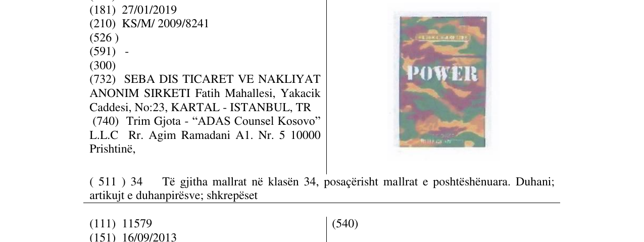 Zëri i markës POWER në buletin