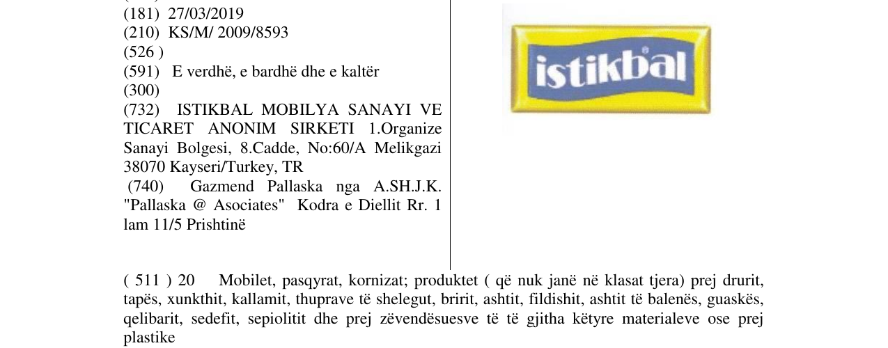 Zëri i markës Markë figurative në buletin