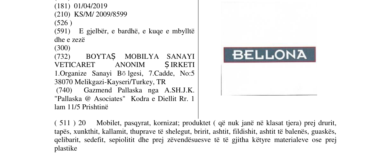 Zëri i markës BELLONA në buletin
