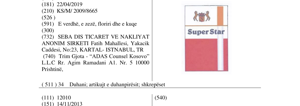 Zëri i markës Super Star në buletin