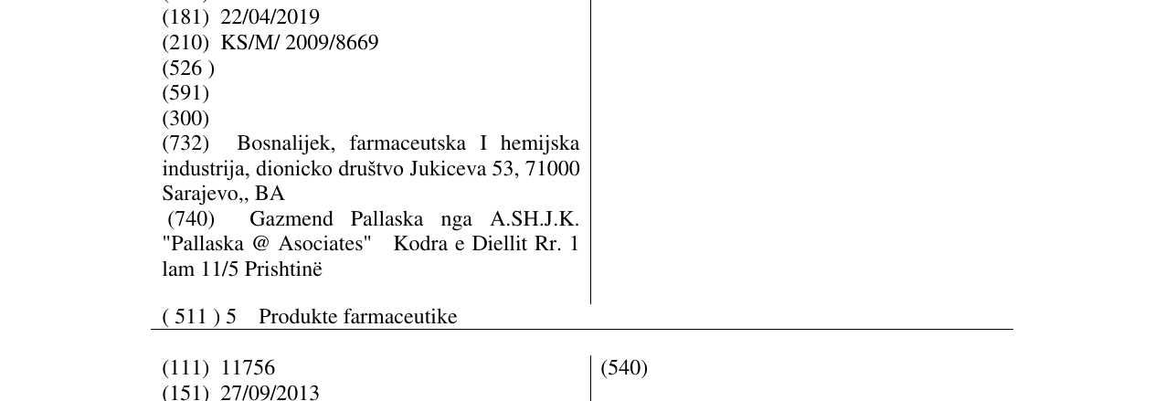Zëri i markës CEZOLIN në buletin