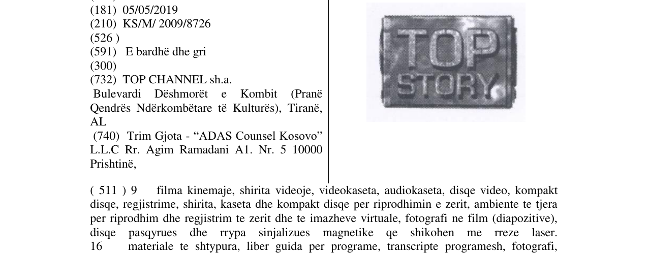 Zëri i markës TOP STORY në buletin