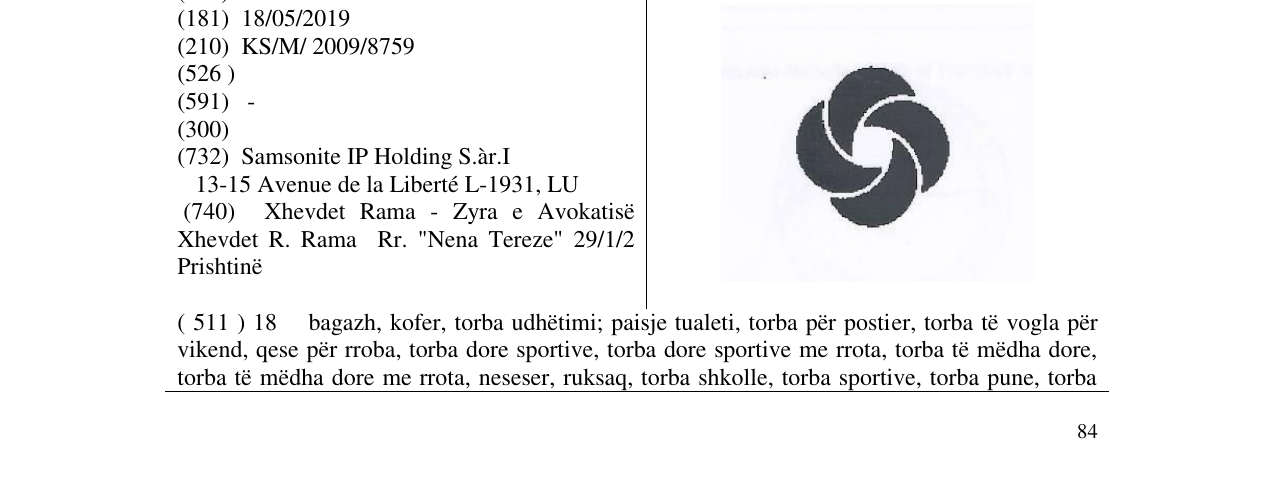 Zëri i markës Markë figurative në buletin