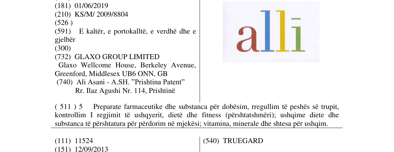Zëri i markës alli në buletin