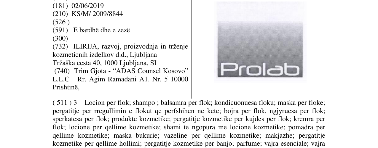 Zëri i markës Prolab në buletin
