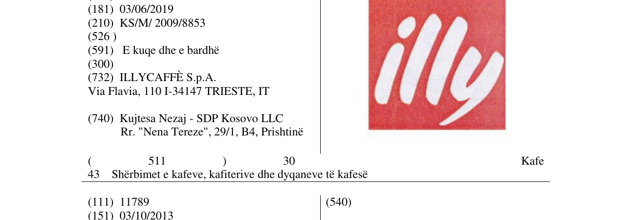 Zëri i markës illy në buletin