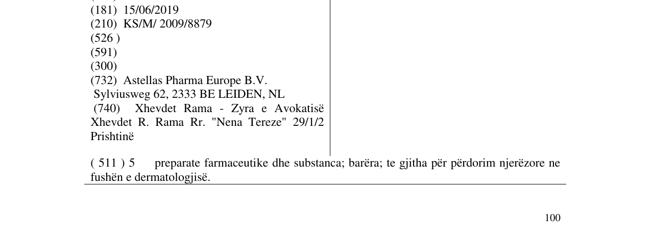 Zëri i markës LOCOID CRELO në buletin