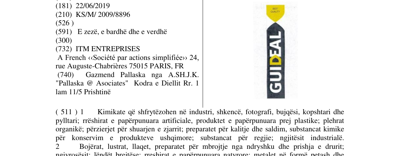 Zëri i markës GUIDEAL në buletin