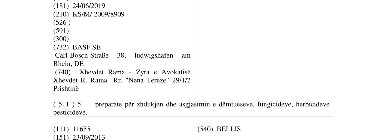 Zëri i markës CABRIO në buletin
