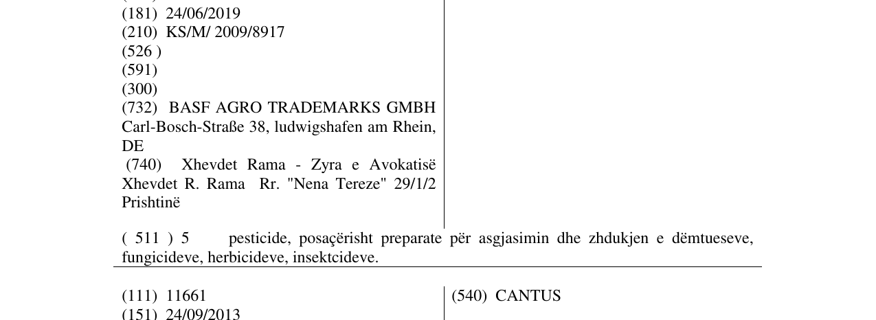 Zëri i markës COSMOS në buletin