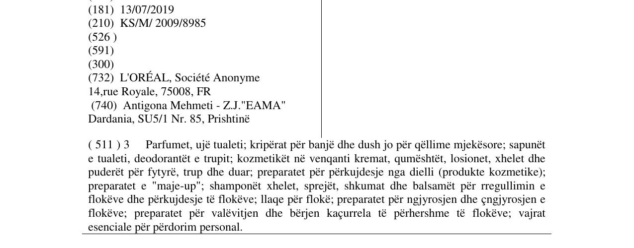 Zëri i markës FLOWERBOMB në buletin