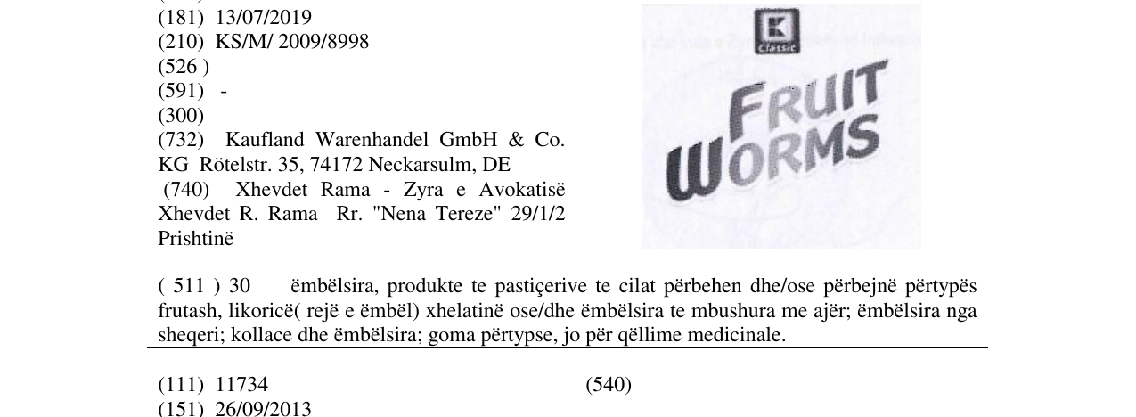 Zëri i markës Markë figurative në buletin