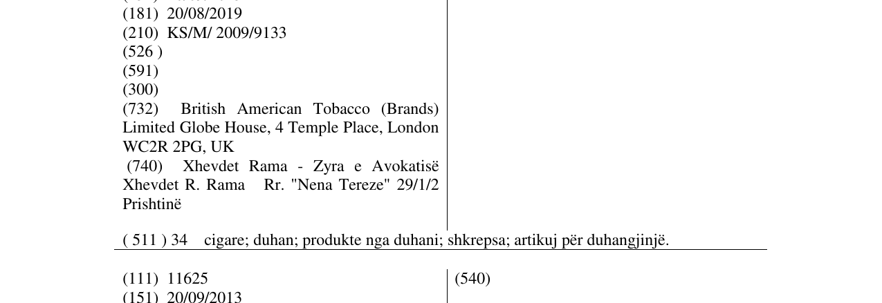 Zëri i markës RELOC në buletin