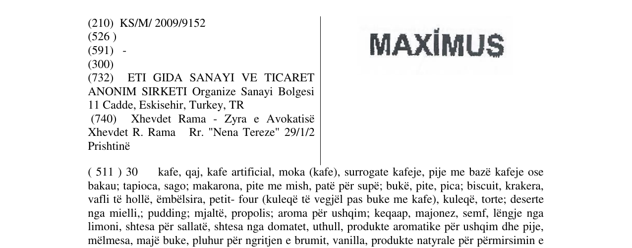 Zëri i markës MAXIMUS në buletin