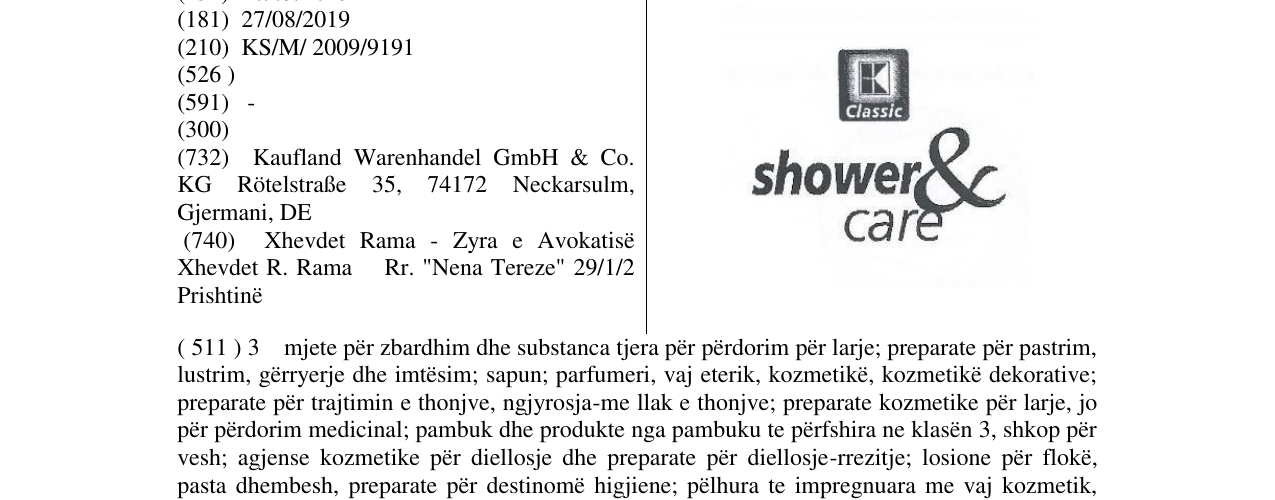 Zëri i markës shower&care në buletin