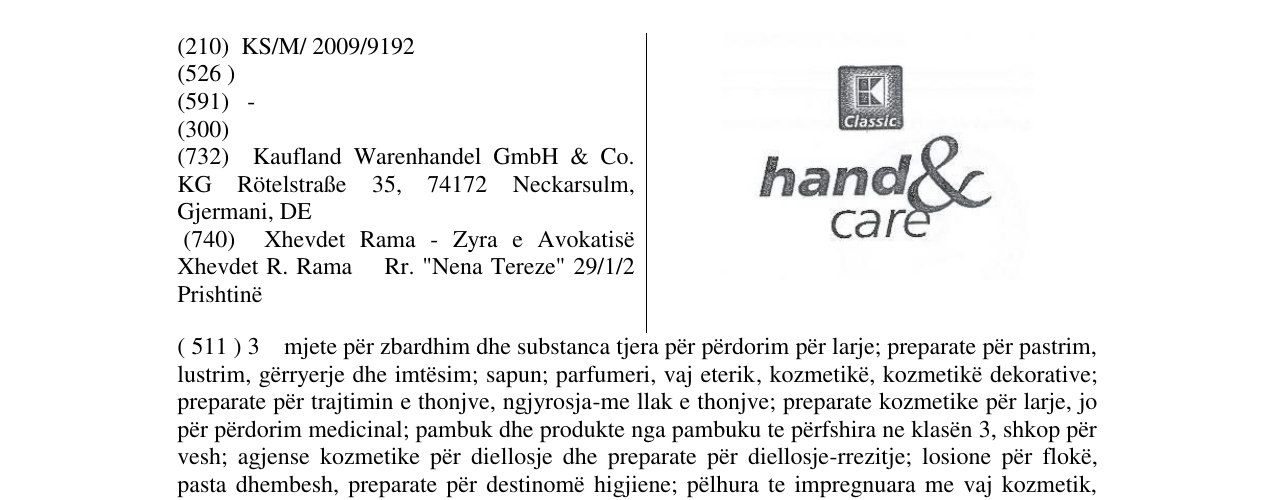 Zëri i markës hand&care në buletin