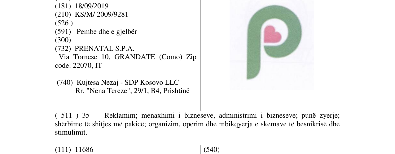 Zëri i markës P në buletin
