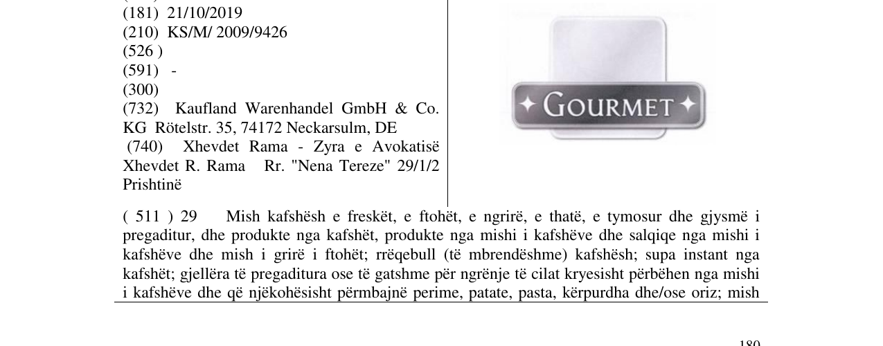 Zëri i markës GOURMET në buletin