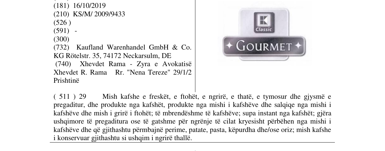 Zëri i markës GOURMET në buletin