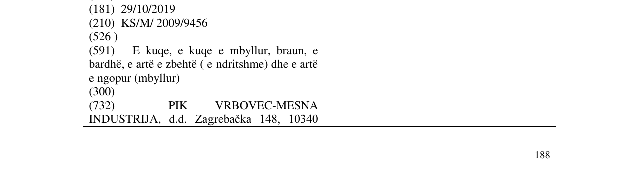 Zëri i markës Markë figurative në buletin