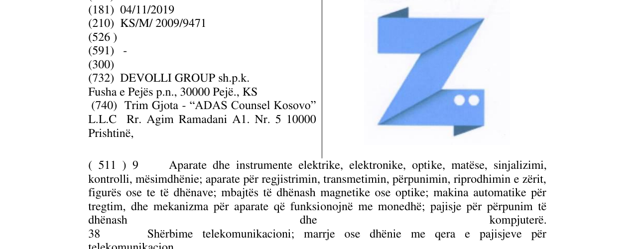 Zëri i markës Z në buletin