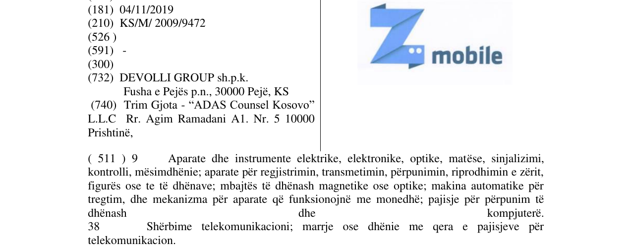 Zëri i markës Z mobile në buletin